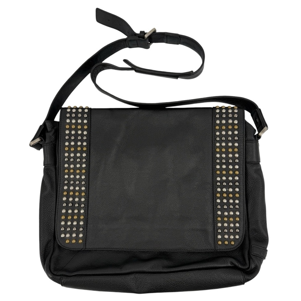 Joe's Jeans Black Crossbody Bag with Gold Studs